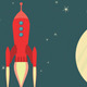 Retro Rocket Spaceship - GraphicRiver Item for Sale
