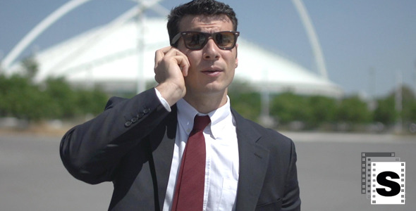 Businessman Talking On His Mobile Phone