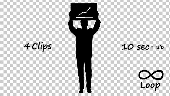 Businessman With Positive Graph 