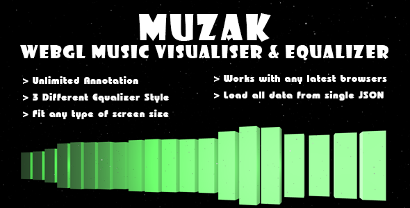 Muzak - WebGL Music Visualiser & Equalizer