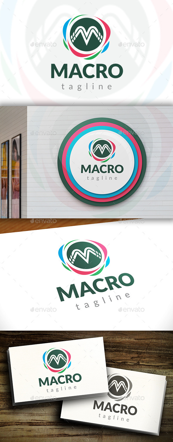 Macro M Letter Logo