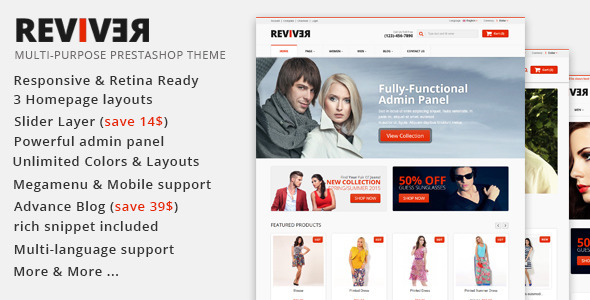 JMS Reviver - Responsive Prestashop Theme