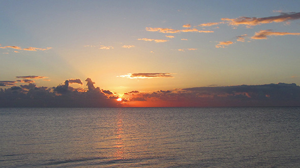 Landscape With Sunrise Over Sea