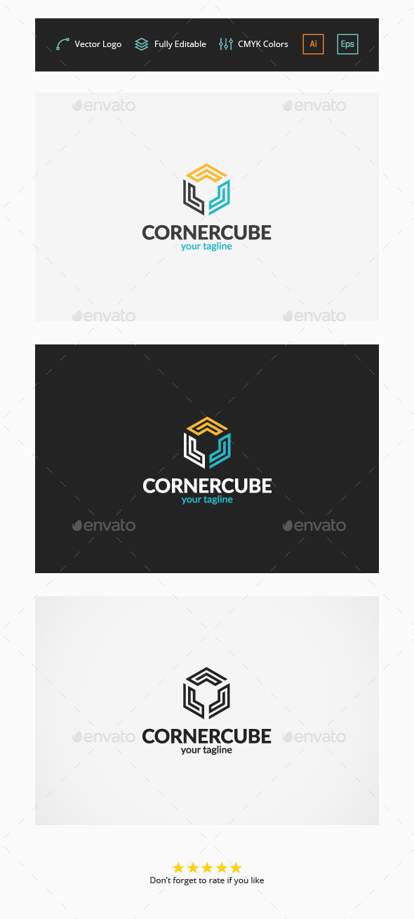 Corner Cube Logo Template