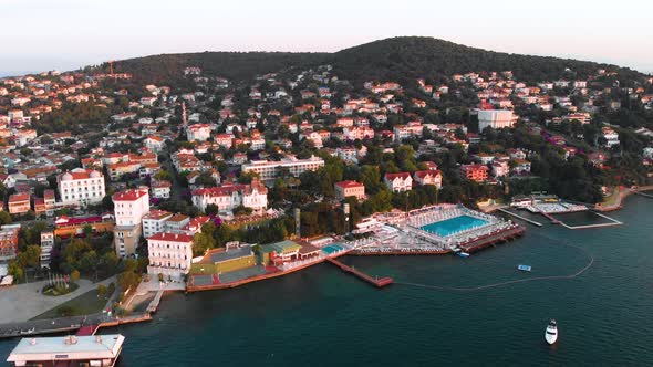 Aerial View of Princes Islands in Istanbul Turkey - Büyükada Adalar