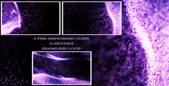 Purple Glowing Particles