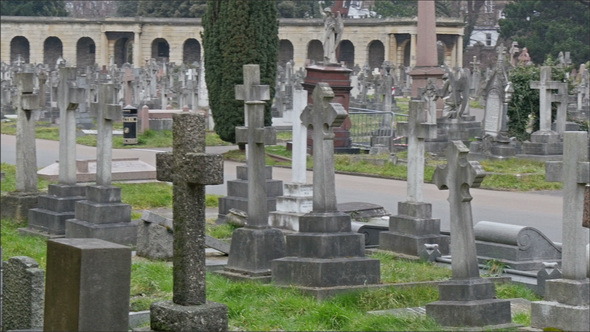 The View of the Cemetery with All the Gravestones 