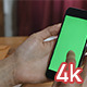 Girl Using Smartphone with Green Screen - VideoHive Item for Sale