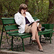 Girl Talking on the Phone in the Park - VideoHive Item for Sale