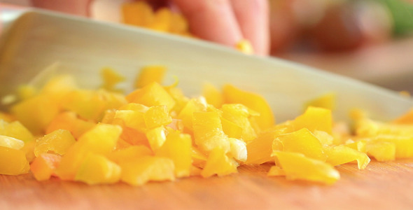 Chopping Yellow Pepper