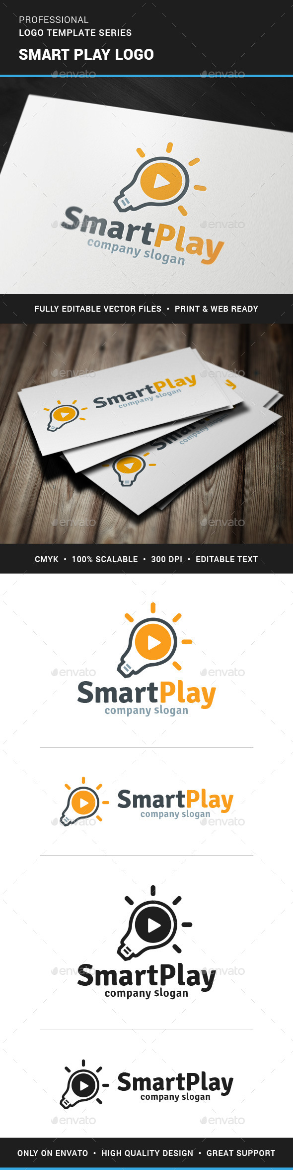 Smart Play Logo Template