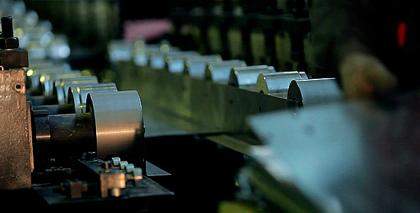 Rolling Mill at an Industrial Plant Bends Sheet