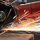 Worker Sawing Metal With a Circular Saw Sparks - VideoHive Item for Sale