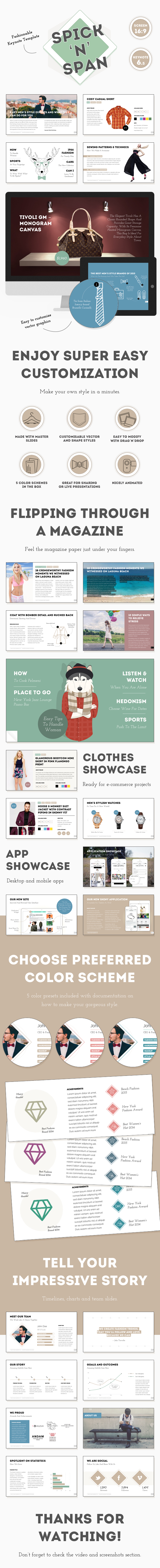 Spick and Span — Fashionable Keynote Template