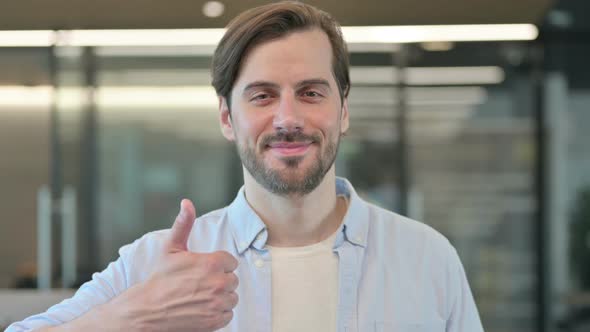 Man Showing Thumbs Up Sign