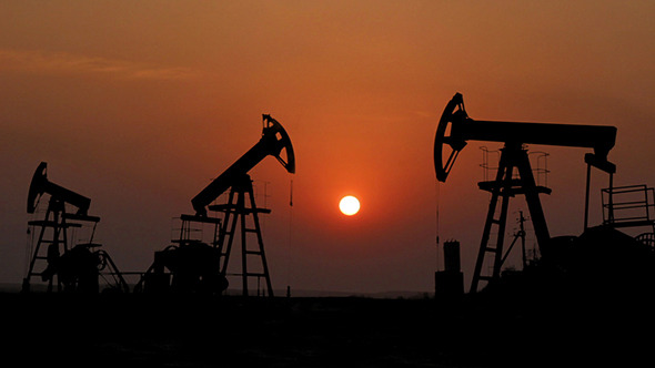 Working Oil Pumps Silhouette