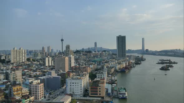 Beautiful architecture building in Macau city