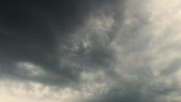 Stormy clouds in the sky. Timelapse.