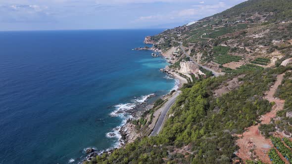 Turkey Mountain Coastline  Shore Mediterranean Sea