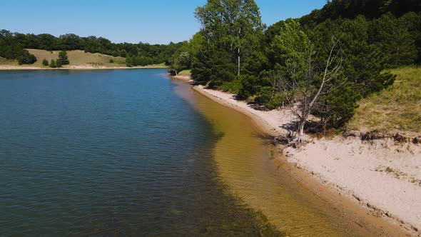 Extremely close shore track at Dune Harbor.