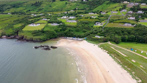 Aerial of Fintra Beach By Killybegs County Donegal Ireland