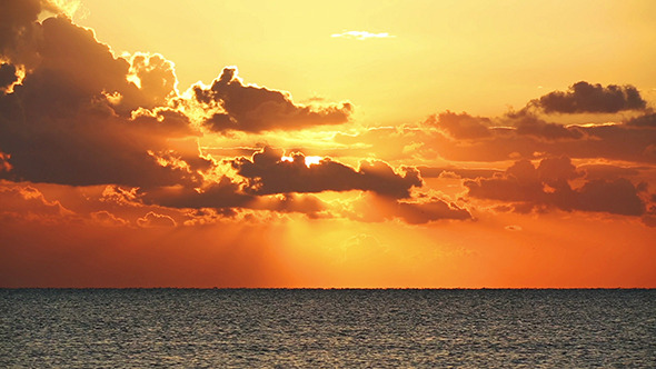 Landscape With Sunrise Over Sea