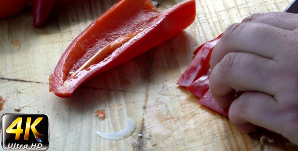 Chopping Red Pepper