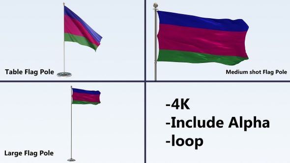 Kuban Peoples Republic  Flag Pack 4k-Loop 