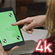 Girl Using Tablet with Green Screen - VideoHive Item for Sale