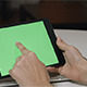 Girl Using Tablet with Green Screen - VideoHive Item for Sale
