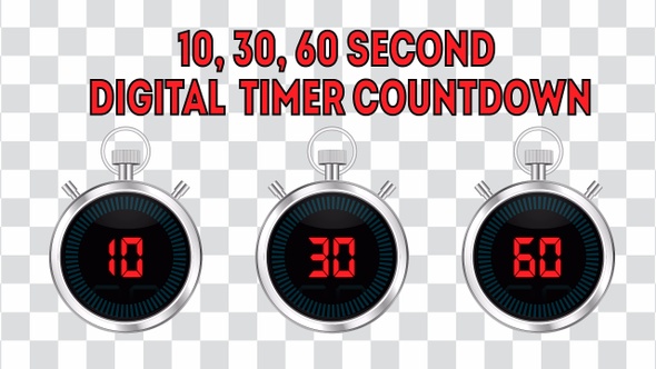 10, 30, 60 Second Digital Timer