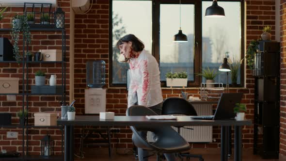 Braineating Spooky Office Zombies Wandering Around Workplace While Growling