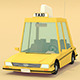 Low poly yellow cab - 3DOcean Item for Sale