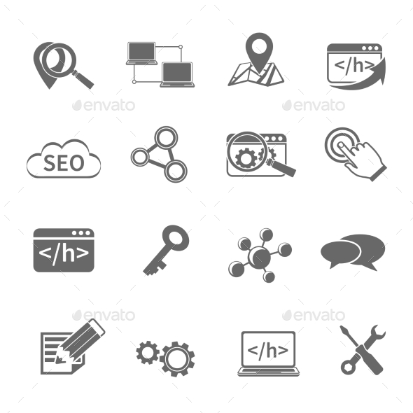 Seo Marketing Icons Set