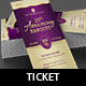 Church Anniversary Banquet Ticket Template