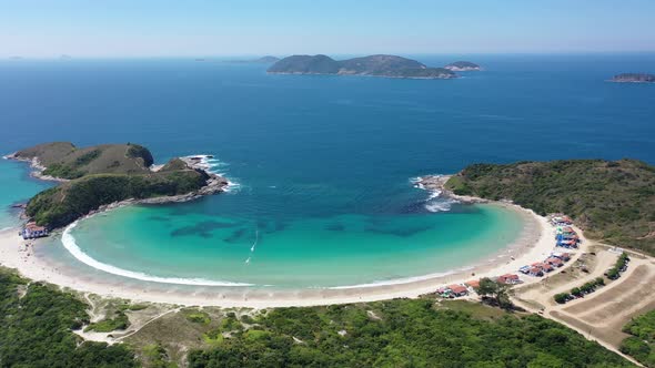 Stunning caribbean water of Coast city of Lakes Region of Rio de Janeiro Brazil