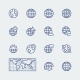Earth Planet, Globe Vector Icons Set - GraphicRiver Item for Sale