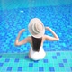 Young asian woman enjoy around outdoor swimming pool for leisure - VideoHive Item for Sale