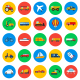 Vehicles Circle Icons - GraphicRiver Item for Sale