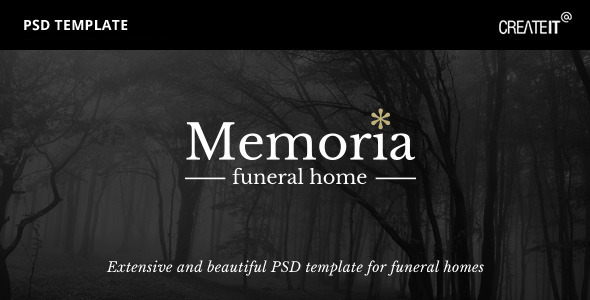 Memoria - szablon PSD domu pogrzebowego