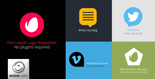 Flat Liquid Logo Animation alt