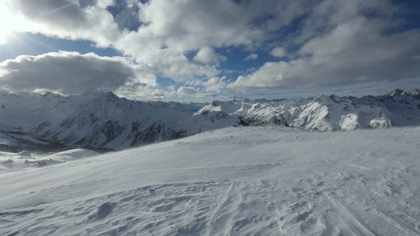 Silvretta Alps Winter View (Austria).