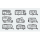 Recreational Vehicles Camper Vans Icons - GraphicRiver Item for Sale