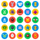 Monsters Circle Icons - GraphicRiver Item for Sale