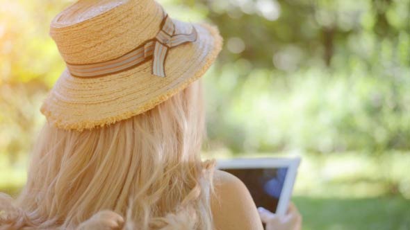 Girl Using Tablet PC