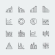 Vector Set Of Diagram And Graphs Related Icons - GraphicRiver Item for Sale