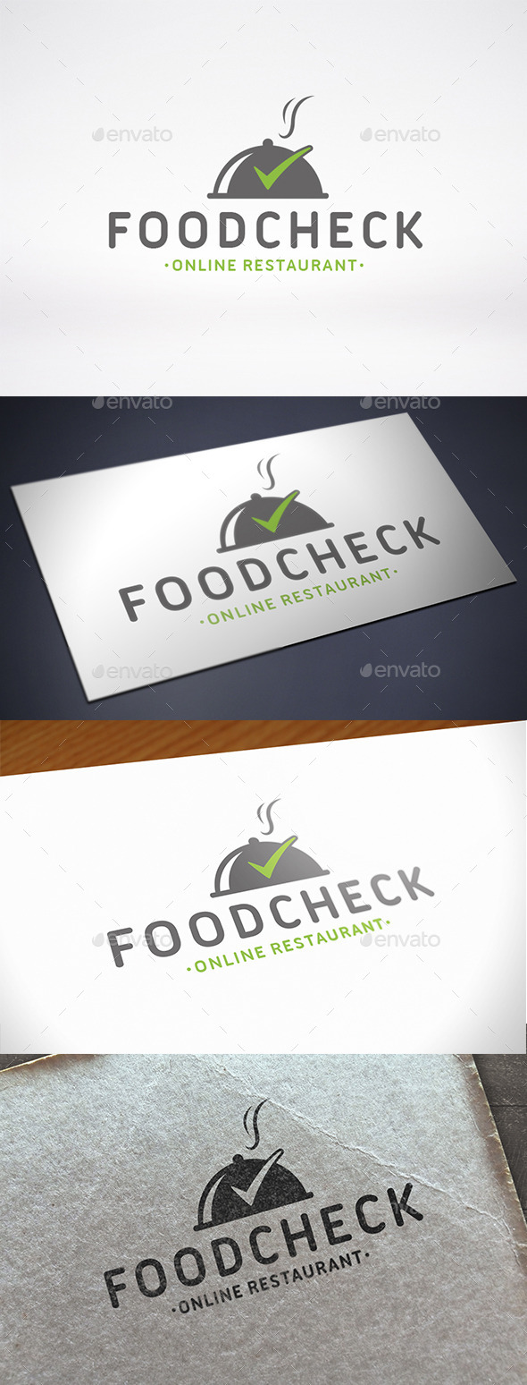 Food Tick Check Mark Logo Template
