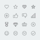 Icon Set Of Social Media Labels For Rating - GraphicRiver Item for Sale