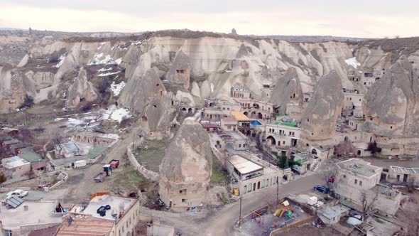 The famous cave house in Cappadocia - the old settlement cave house