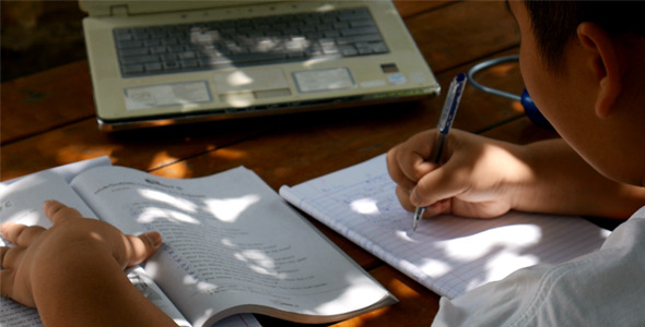 Boy Writing